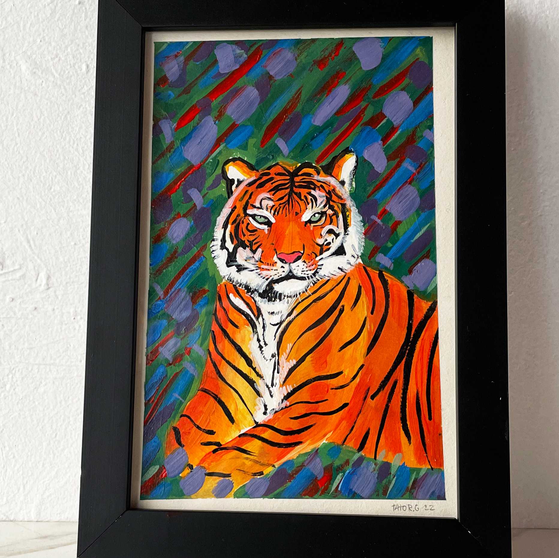 Cuadro de pintura de tigre